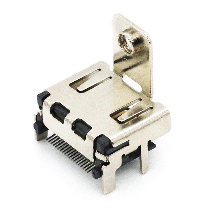 HDMI type A Female PCB Mount Connector with screw
