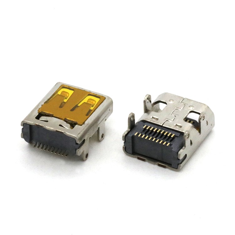 High Definition Multimedia Interface SMT Shell Type D Female Socket Connector 19P