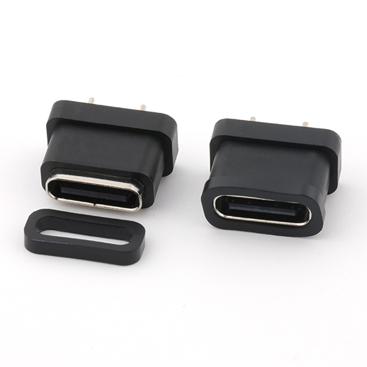 IP67 Waterproof USB Type C 24Pin Female Receptacle Connector Surface Mount