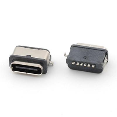 IP67 Waterproof USB Type Female Socket Connector 6Pin for PCB