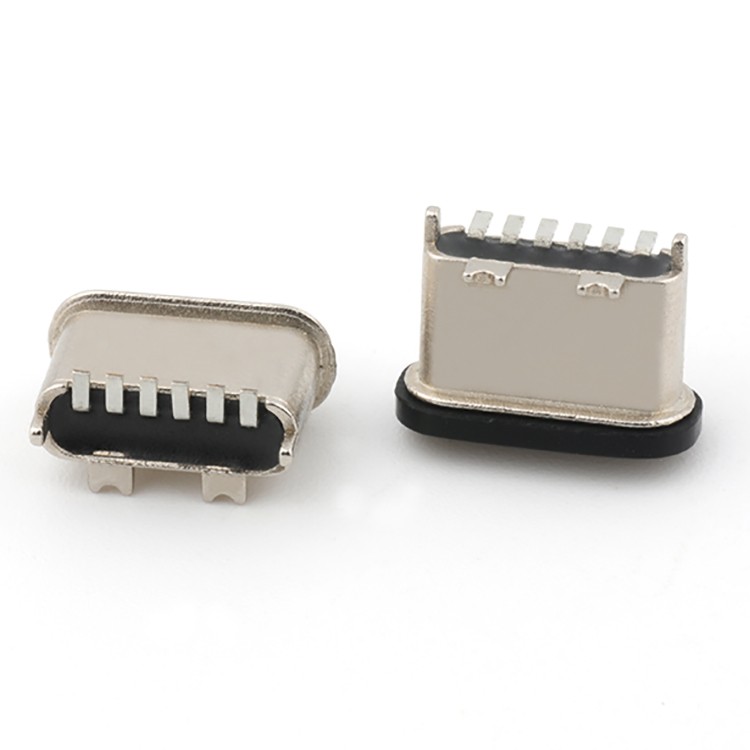 IP67 Rated Waterproof USB Type 6Pin Female Receptacle Connector 