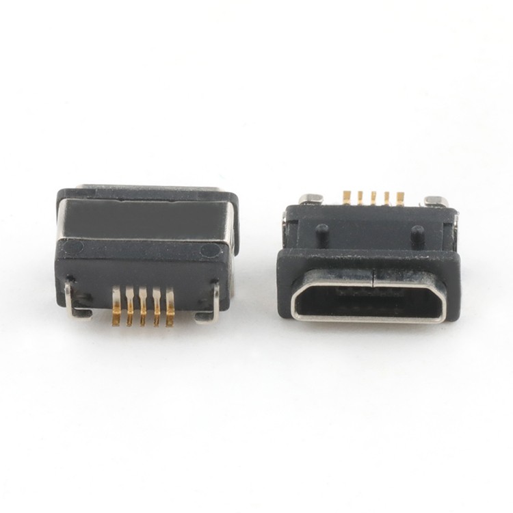 IP68 Waterproof 5Pin Micro USB Vertical SMT Micro USB B Female Connector
