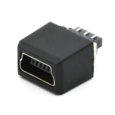 MINI USB 5P Female Connector 180degree for Wire Soldering