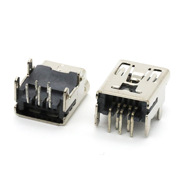 MINI USB 5P Female Connector 90degree 