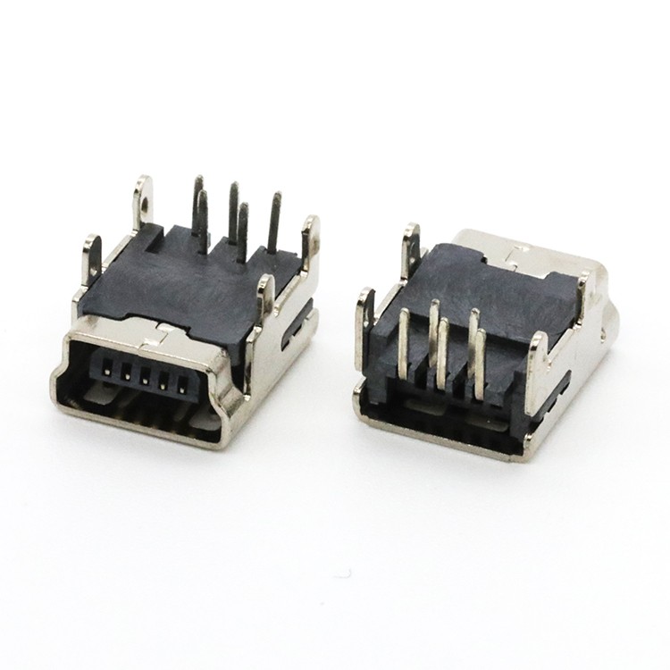 MINI USB 5P Female Connector 90degree 