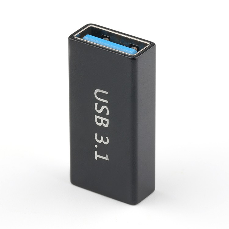 Metal Case L=30MM Vertical USB 3.1 C Female To USB 3.0 A Female Converter Adapter