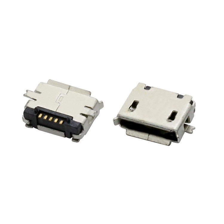 Micro 2.0 USB Type AB Female Receptacle Surface Mount Connector 5Pin