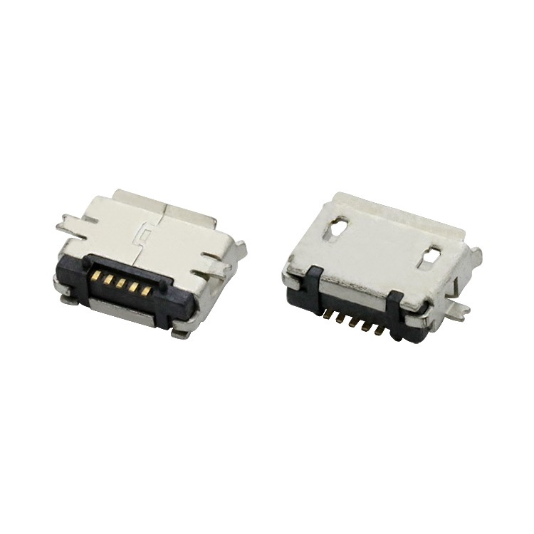 Micro 2.0 USB Type AB Female Receptacle Surface Mount Connector 5Pin