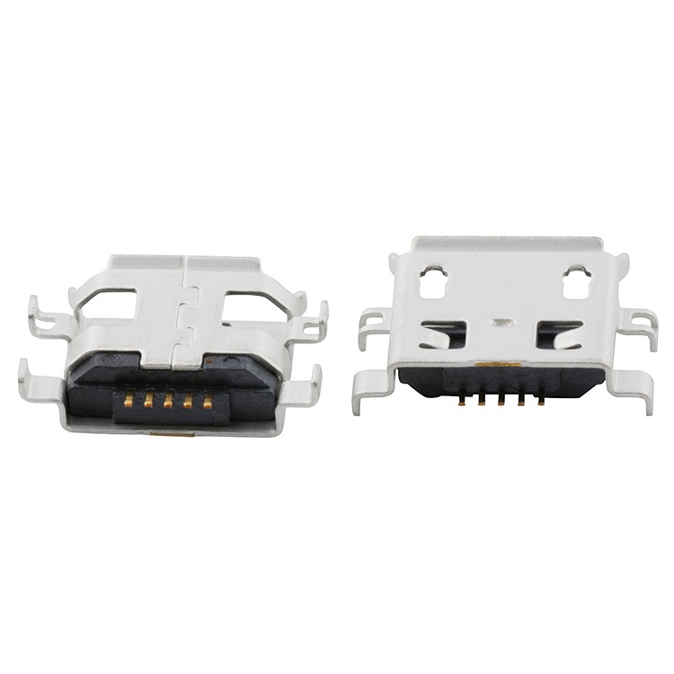 Micro USB 2.0 5Pin B Type Female Connector Surface Mount 0.8mm Micro USB Connector