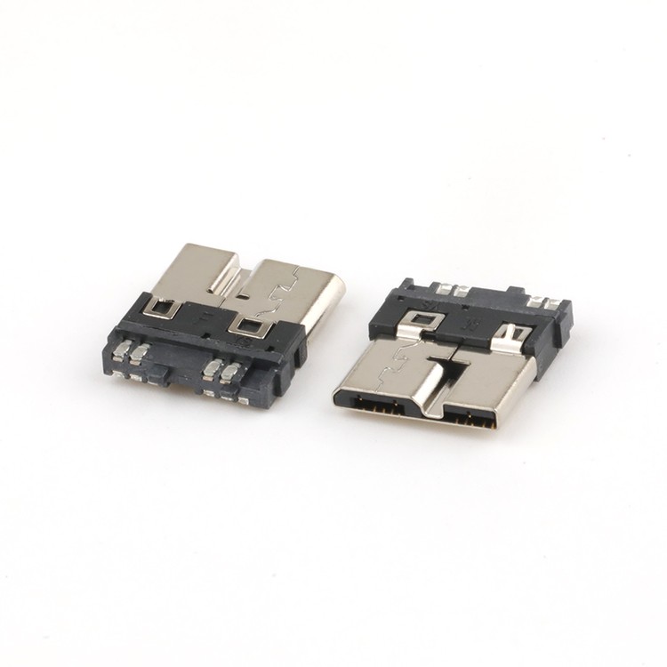 Micro USB 3.0 Type B Plug 10 Pin Micro USB Male Connector for Soldering