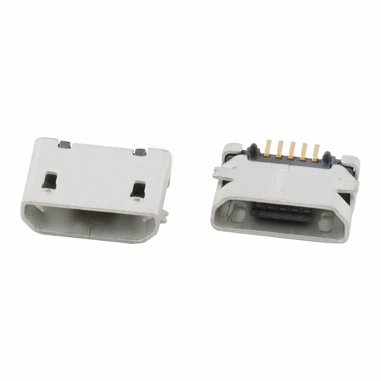 Micro USB Charging Connector Vertical 5Pin SMT Micro USB B Type Female Connector