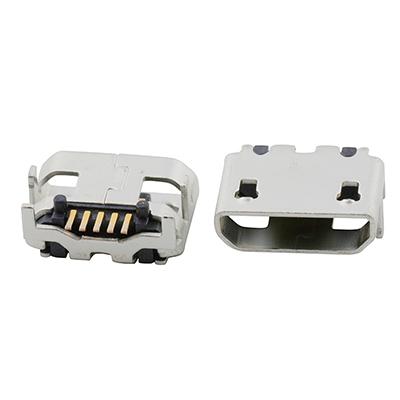 Micro USB Connector Long Pins Surface Mount 5P Micro USB B Type Female Connector