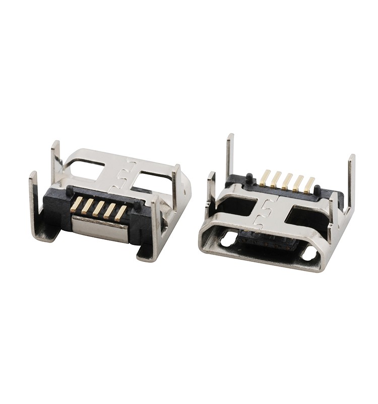 Micro USB Connector Panel Mount with Locking Pin Micro USB 5Pin B Type Female Connector