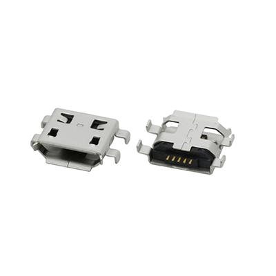 Micro USB Female Connector Surface Mount 180Degree Micro USB 2.0 B Type Connector