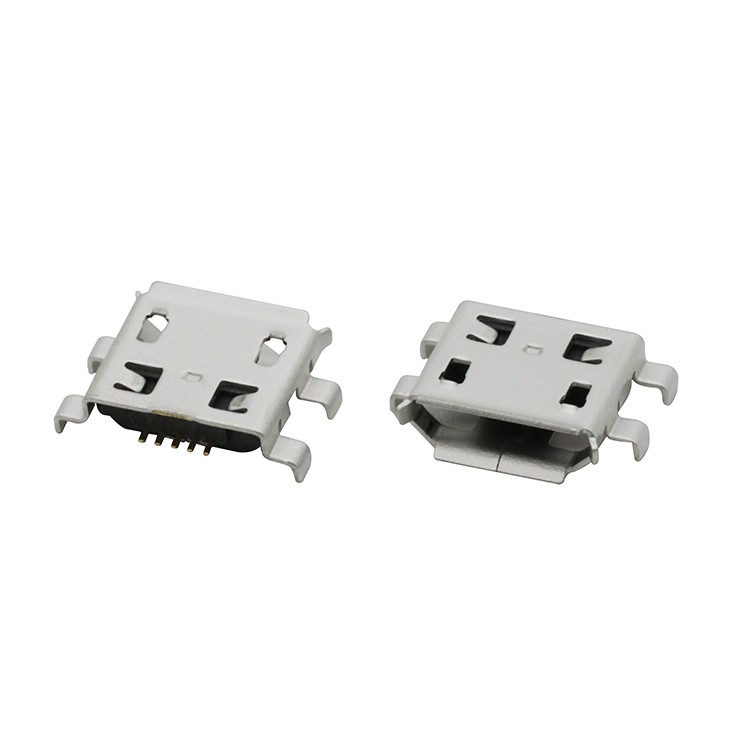 Micro USB Female Connector Surface Mount 180Degree Micro USB 2.0 B Type Connector