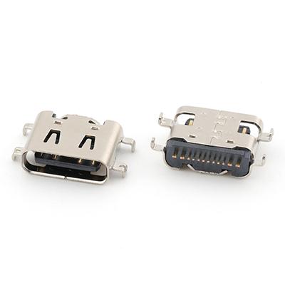 Mid Mount 0.8MM 16Pin USB 3.1 Type C Female Connector,L=6.5MM