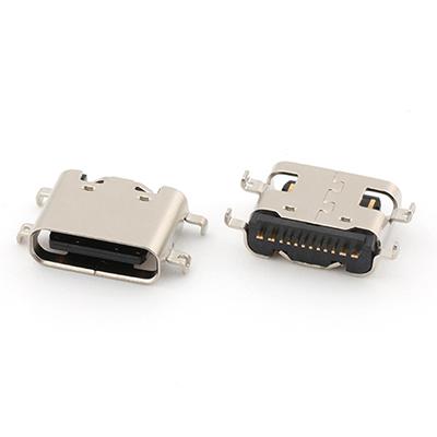 Mid Mount 0.8MM USB 3.1 Female Type C PCB Connector,L=6.5MM