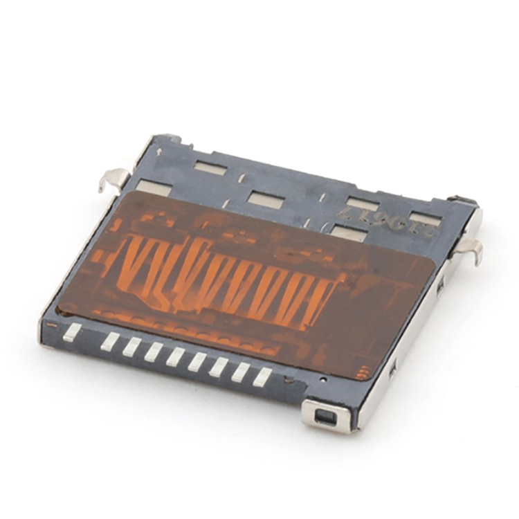 Mid Mount 1.45H Memory Card Bottom Contact 9Pin Micro SD Card Connector