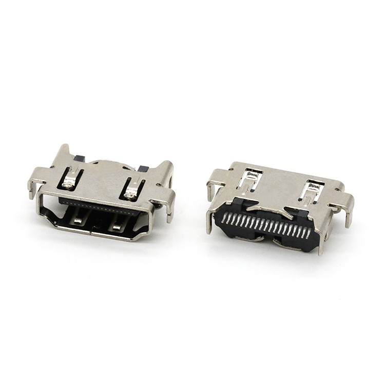 Mid Mount 1.6mm HDMI A Type Female SMT Connector 