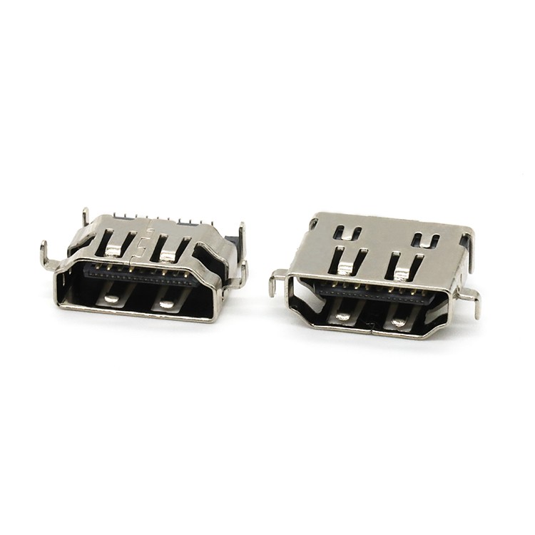 Mid Mount 2.43MM Dip Type High Definition Multimedia Interface A Female Connector