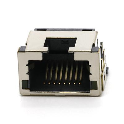 Mid Mount 4.1MM RJ45 8P8C Female Dip Connector Reverse Type,9.9H,with Led Light
