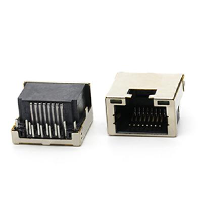 Mid Mount 4.1MM RJ45 8P8C Female Dip Type Connector 9.9H,with Led Light