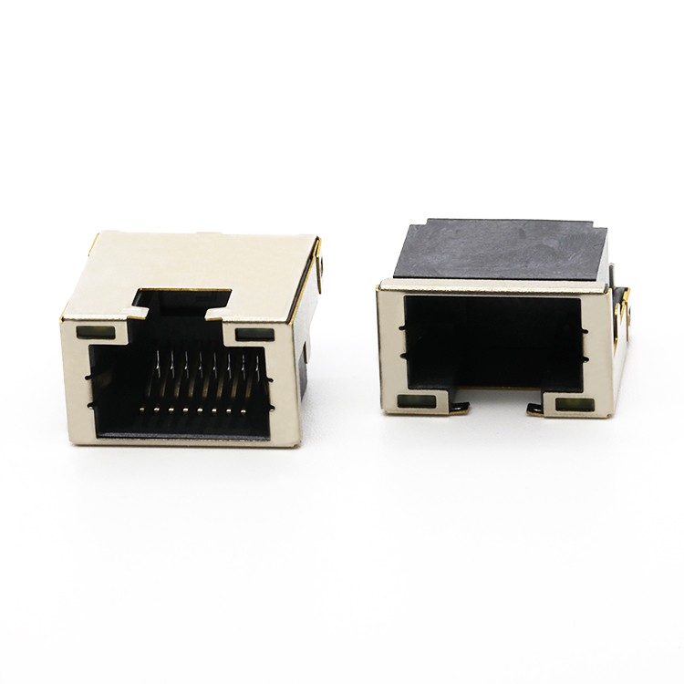Mid Mount 4.1MM RJ45 8P8C Female Dip Type Connector 9.9H,with Led Light