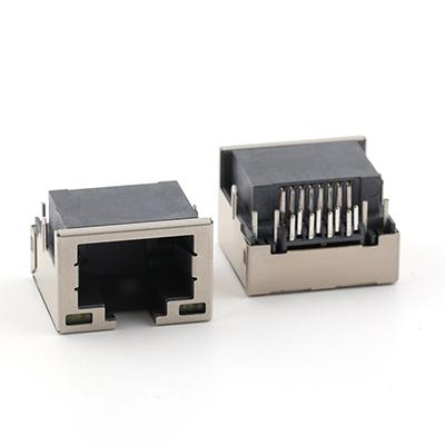 Mid Mount 4.2MM DIP Type RJ45 Socket Connector with LEDs