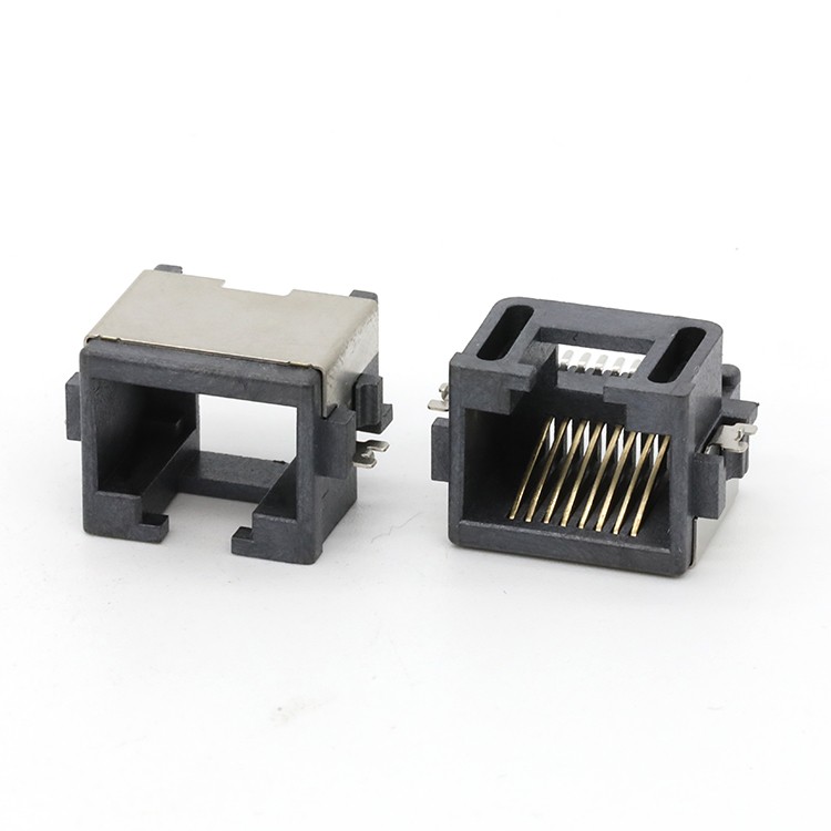 Mid Mount 6.8MM RJ45 8P8C 1x1 Port Female SMT Type Connector for PCB