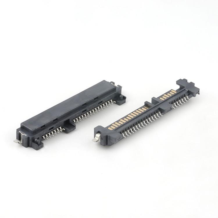 Mid Mount CH=0.9MM SMT Type SATA 7+15Pin Male Connector