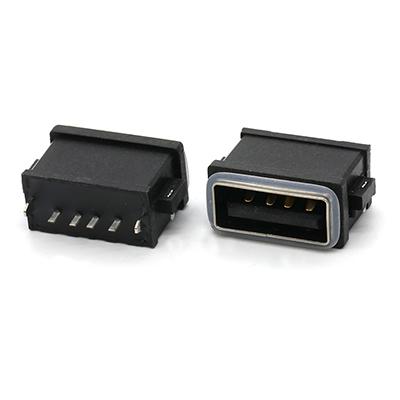 Mid Mount IPX8 Waterproof USB 2.0 Type A Female Connector