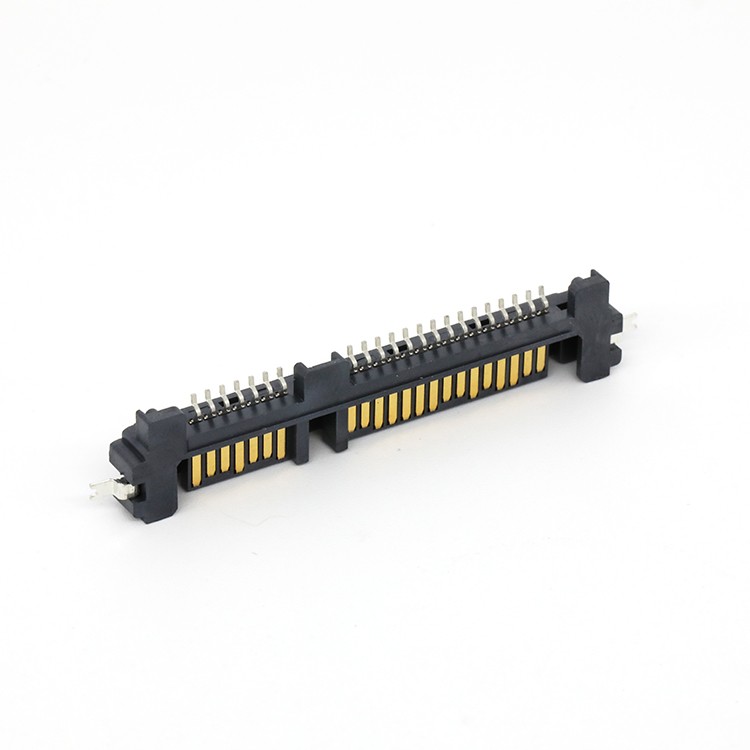 Mid Mount SATA 7+15 Pin Male Plug Connector SMT Type,H=0.9MM