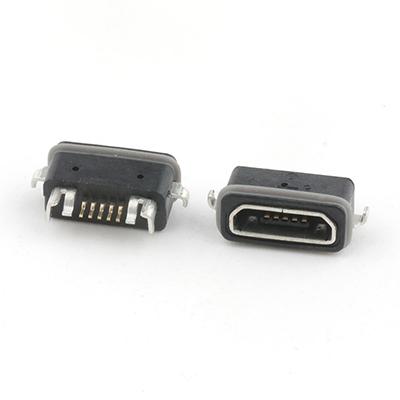 Mid Mount SMT Type IP66 Waterproof Micro USB 2.0 B Female Socket Connector