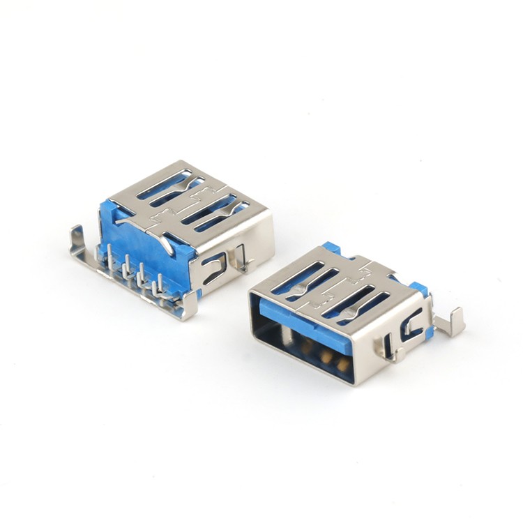 Mid Mount USB 3.0 A Female Connector 9P SMT USB 3.0 Connector