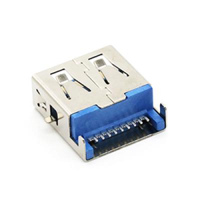 Mid Mount USB 3.0 A Female Socket Connector 9Pin 