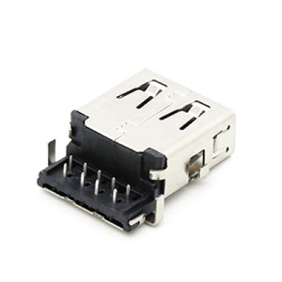 Mid Mount USB 3.0 A Female Socket receptacle connector Black