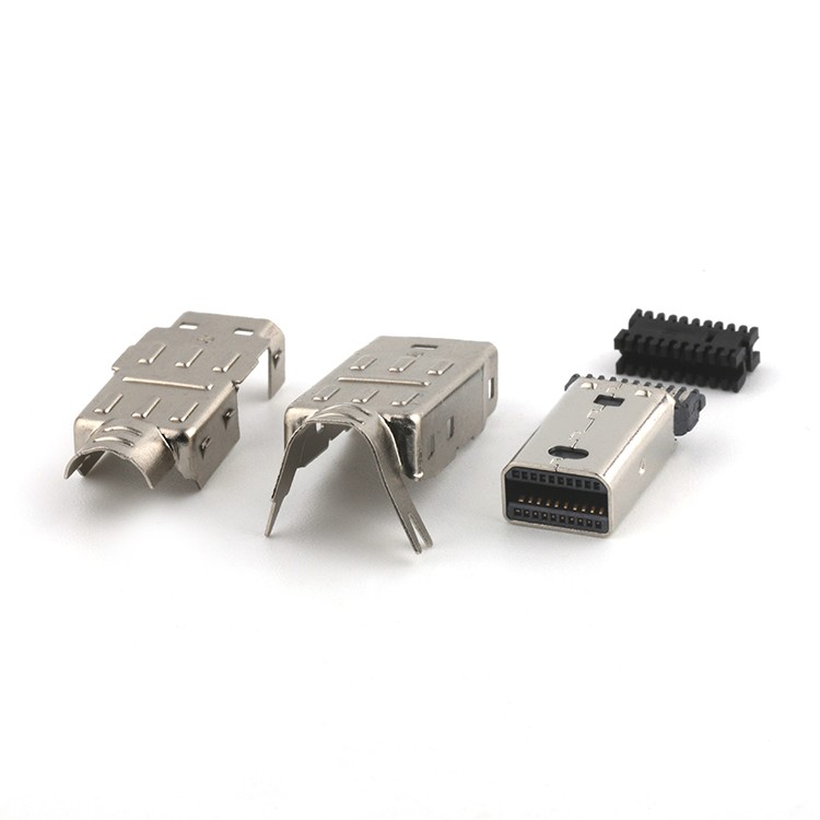 Mini DP Male Connector 20Pin Displayport Male Connector for Wire Soldering
