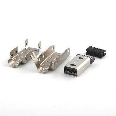 Mini Displayport 20P Male Plug Connector For Wire Soldering
