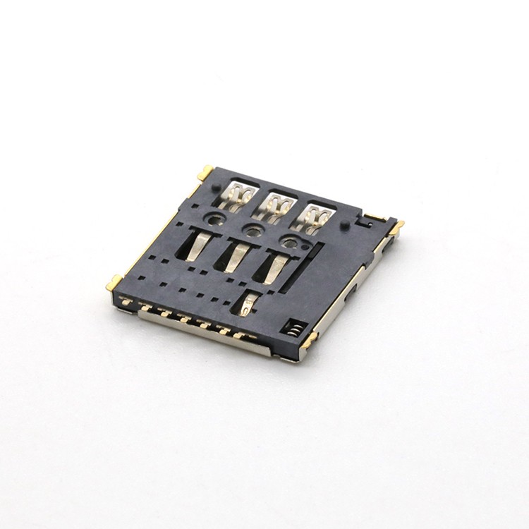 Nano SIM Card 7Pin 1.37H with Lock Pin Nano SIM Card Push Push Connector 