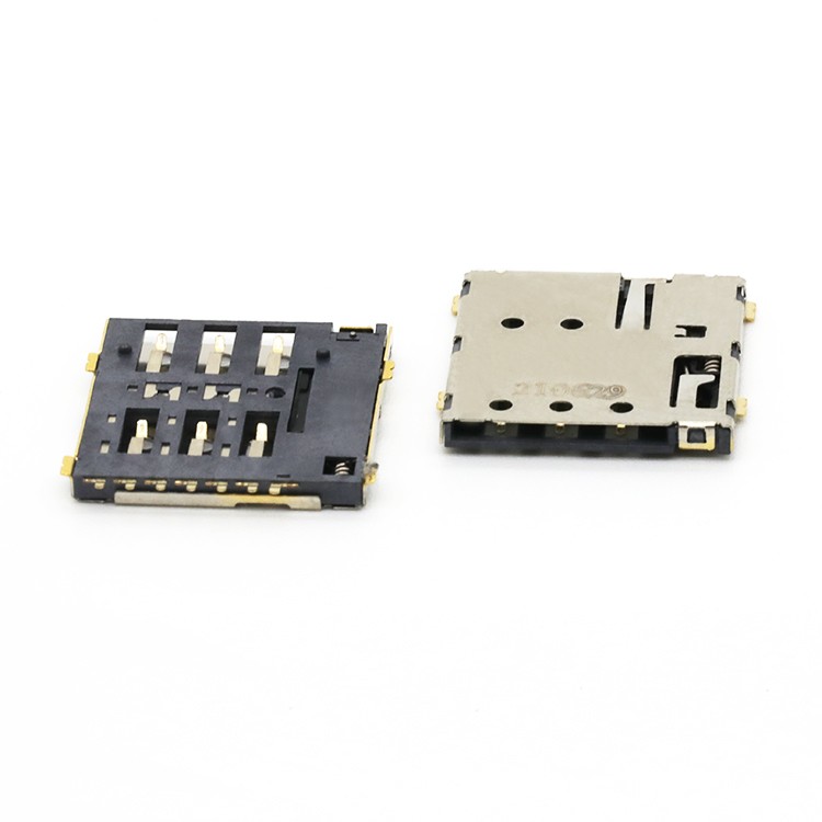 Alcom electronics  Hinge type Nano Sim card connector