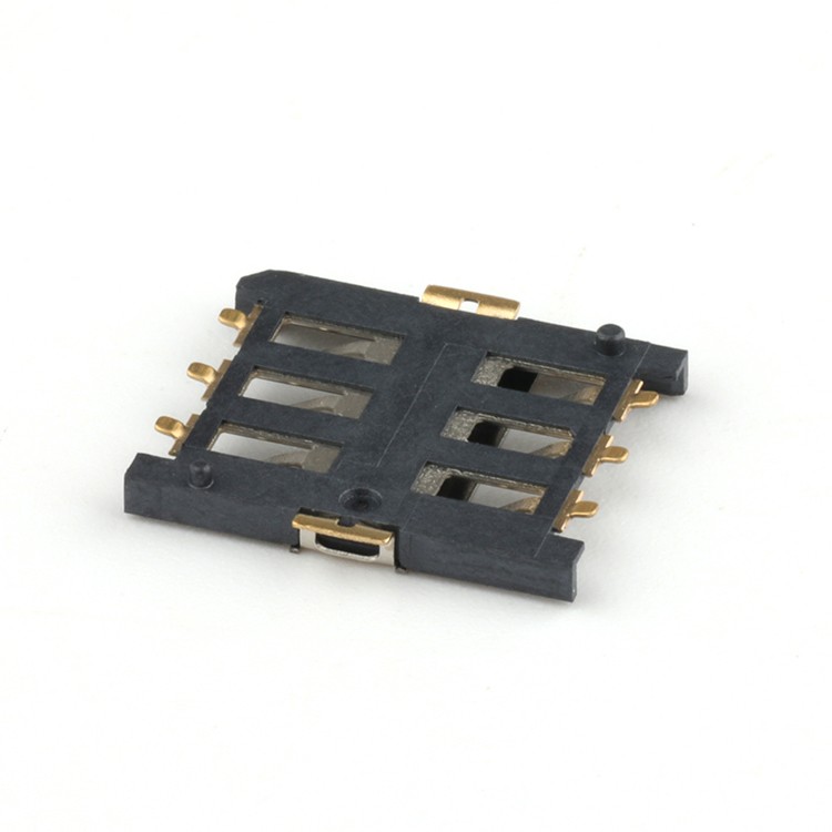 Nano SIM Card Connector SMT Type 6Pin Nano SIM Card Connector