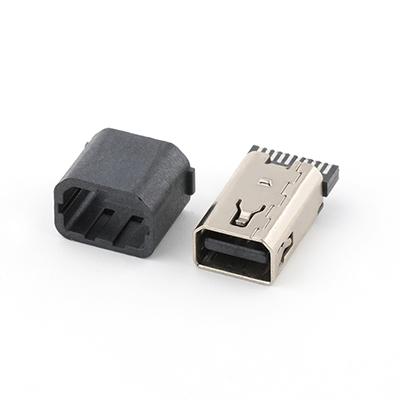Nickel Plated 20Pin Mini DP Female Receptacle Connector with Plastic Cover
