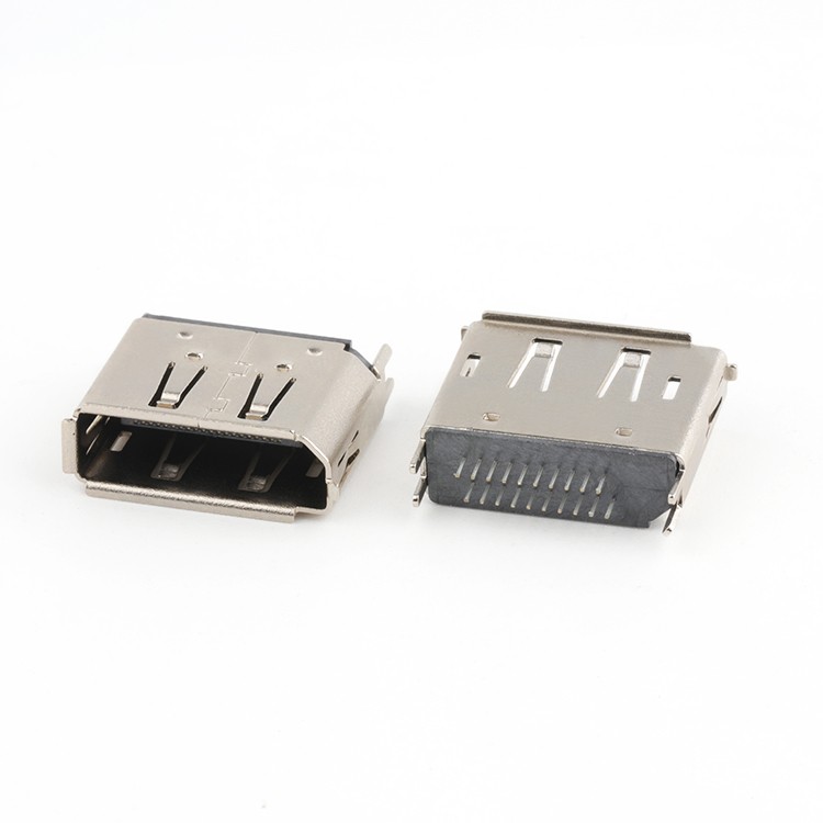 Nickel Plated Straddle Mount 1.6MM DP 20Pin Female Connector with Flange