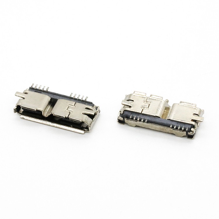 PCB Soldering Connector SMT Micro USB 3.0 Type B 10P Female Socket Connector
