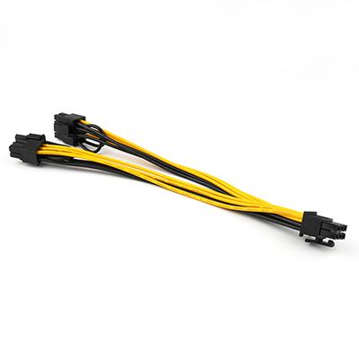 PCI-E 6-Pin Male to Dual 8-Pin Female Power Cable PCIE PCI Express Power Cable
