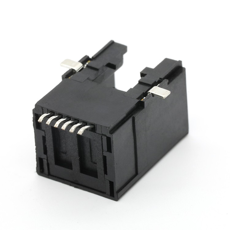 RJ11 Tab Down 6P6C Female Socket Connector SMT Type for PCB