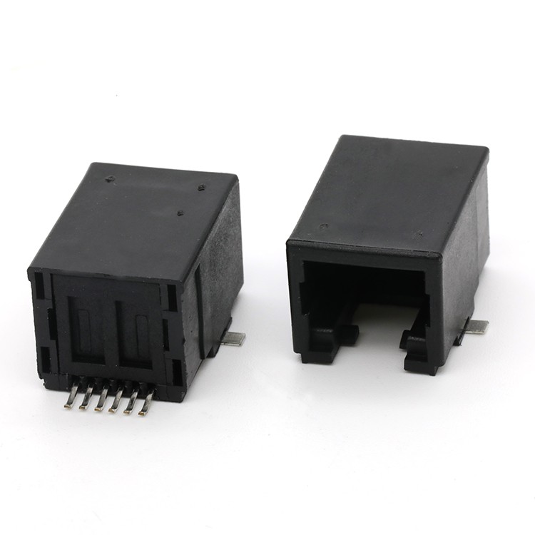 RJ11 Tab Down 6P6C Female Socket Connector SMT Type for PCB