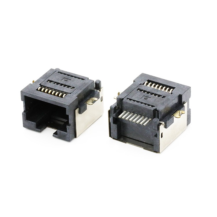 RJ45 Connector SMT Type Mid Mount TAB UP 8.0 RJ45 8P8C Female Connector 