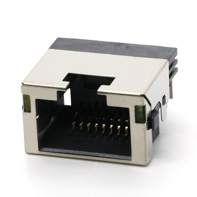 RJ45 Connector with Led Light Dip Type RJ45 8P8C Female Connector