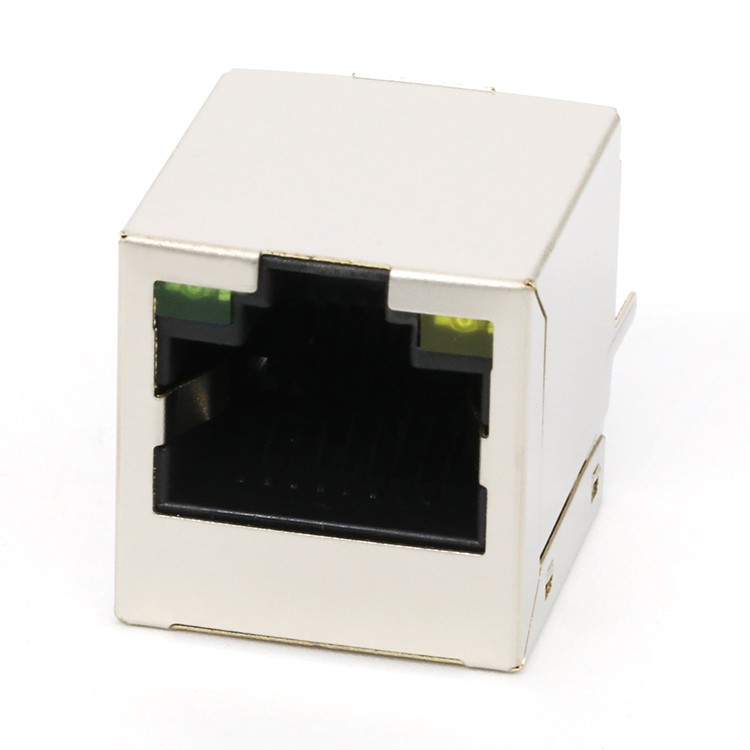 RJ45 Female Connector with LED Vertical DIPType RJ45 8P8C Female Ethernet Connector
